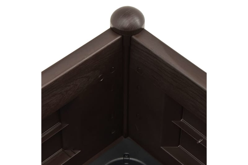 Høybed PP mocca 100x43x35 cm - Brun - Hagemøbler - Øvrig utendørs - Tilbehør utendørs - Hagekrukker