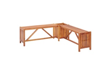 Hagehjørnebenk med plantekasse 117x117x40 cm heltre akasie - Hagemøbler - Øvrig utendørs - Tilbehør utendørs - Hagekrukker