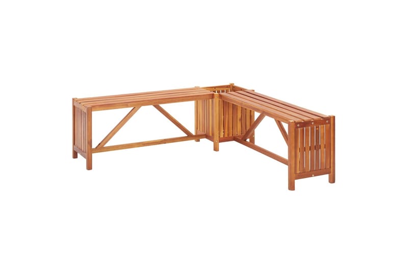 Hagehjørnebenk med plantekasse 117x117x40 cm heltre akasie - Hagemøbler - Øvrig utendørs - Tilbehør utendørs - Hagekrukker