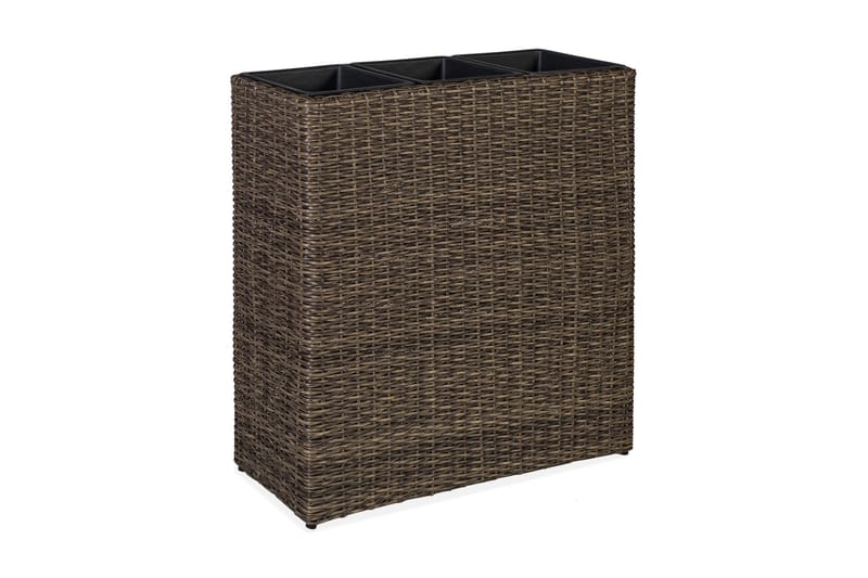 Kurvboks WICKER 77x22xH80cm Mørkebrun - Store blomsterkrukker - Hagekrukker