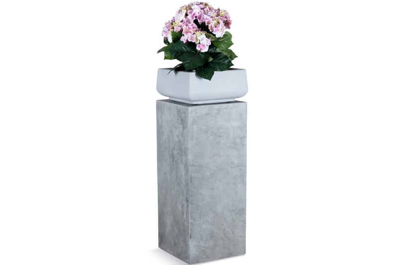 Piedestal til utendørsbruk <br>Fiberforsterket - Grå - Store blomsterkrukker - Hagekrukker