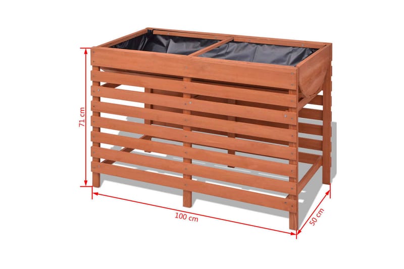 Plantekasse 100x50x71 cm Tre - Hagemøbler - Øvrig utendørs - Tilbehør utendørs - Hagekrukker