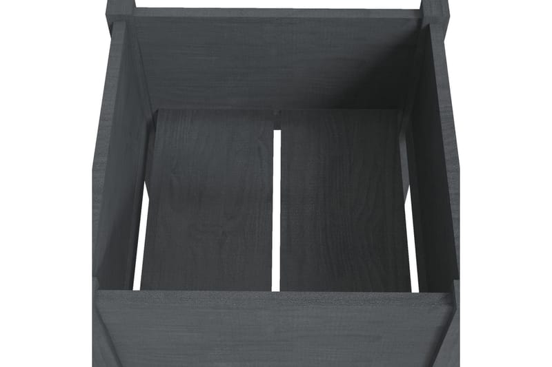 Plantekasse 40x40x70 cm heltre furu grå - Grå - Hagemøbler - Øvrig utendørs - Tilbehør utendørs - Hagekrukker