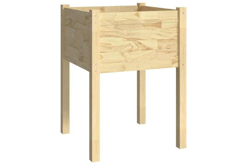 Plantekasse 50x50x70 cm heltre furu - Brun - Hagemøbler - Øvrig utendørs - Tilbehør utendørs - Hagekrukker