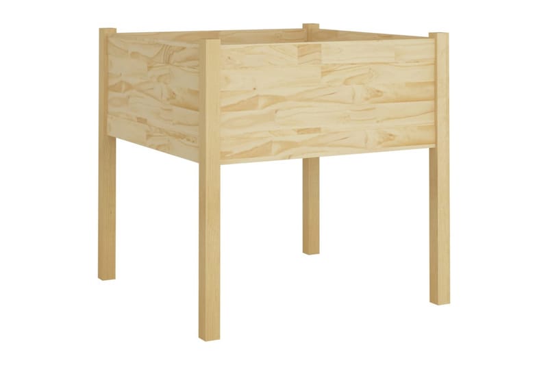 Plantekasse 70x70x70 cm heltre furu - Brun - Hagemøbler - Øvrig utendørs - Tilbehør utendørs - Hagekrukker