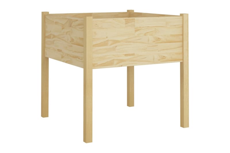 Plantekasse 70x70x70 cm heltre furu - Brun - Hagemøbler - Øvrig utendørs - Tilbehør utendørs - Hagekrukker