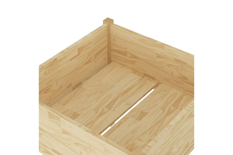 Plantekasse 70x70x70 cm heltre furu - Brun - Hagemøbler - Øvrig utendørs - Tilbehør utendørs - Hagekrukker