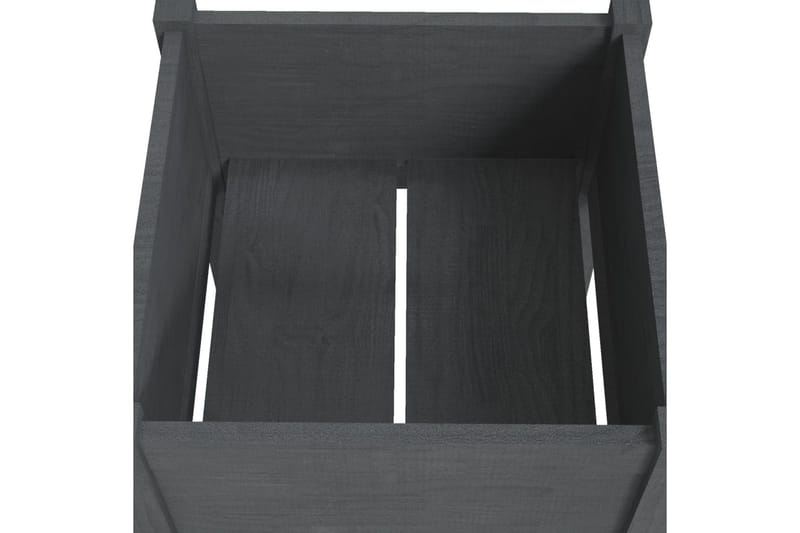 Plantekasse grå 50x50x70 cm heltre furu - Grå - Hagemøbler - Øvrig utendørs - Tilbehør utendørs - Hagekrukker