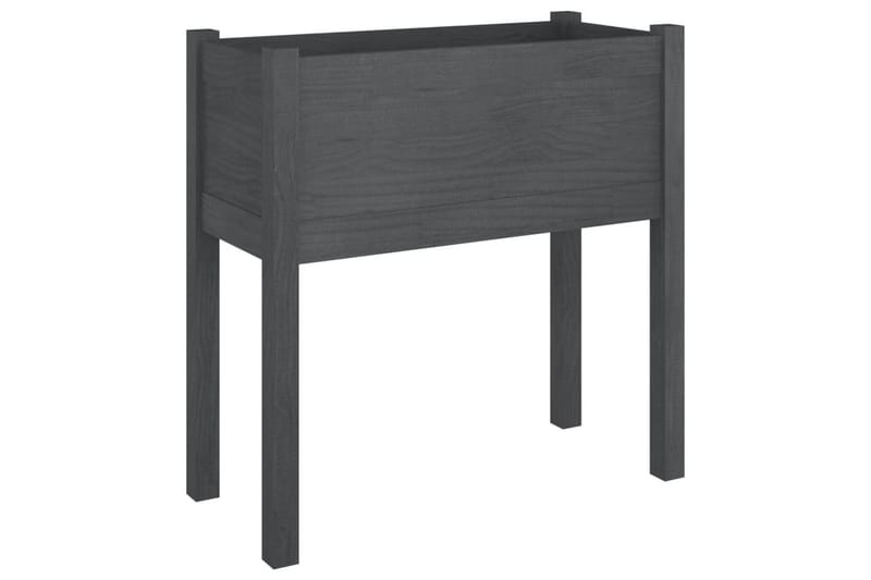 Plantekasse grå 70x31x70 cm heltre furu - Grå - Hagemøbler - Øvrig utendørs - Tilbehør utendørs - Hagekrukker