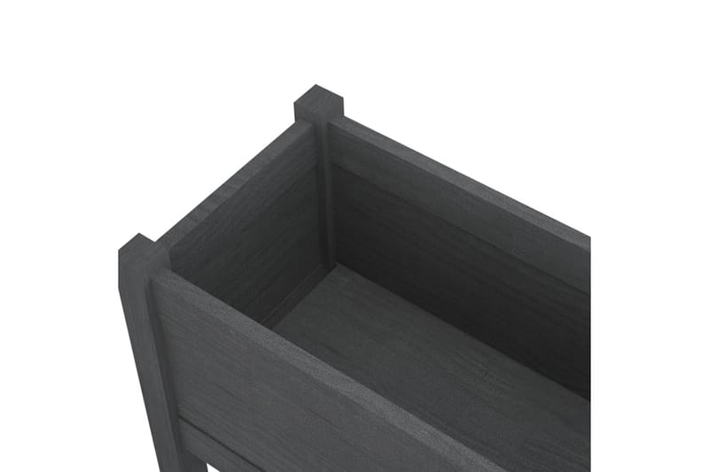Plantekasse grå 70x31x70 cm heltre furu - Grå - Hagemøbler - Øvrig utendørs - Tilbehør utendørs - Hagekrukker