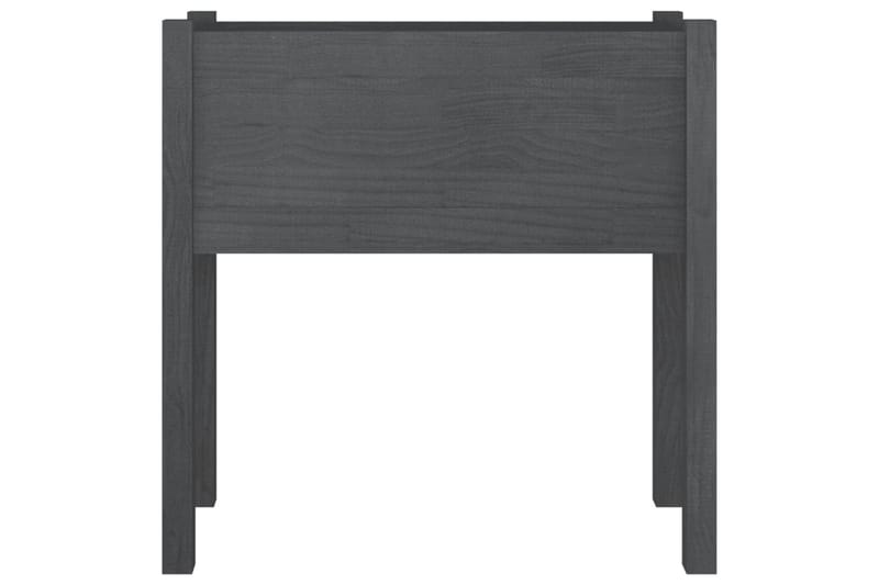 Plantekasse grå 70x31x70 cm heltre furu - Grå - Hagemøbler - Øvrig utendørs - Tilbehør utendørs - Hagekrukker