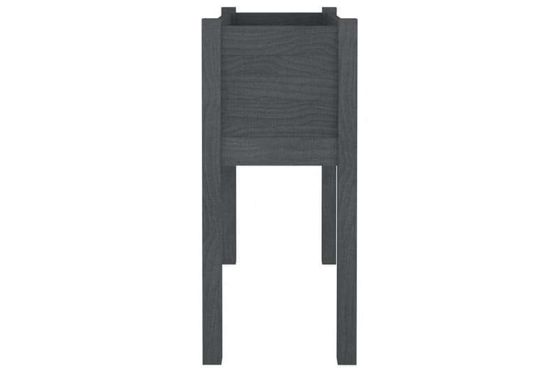Plantekasse grå 70x31x70 cm heltre furu - Grå - Hagemøbler - Øvrig utendørs - Tilbehør utendørs - Hagekrukker