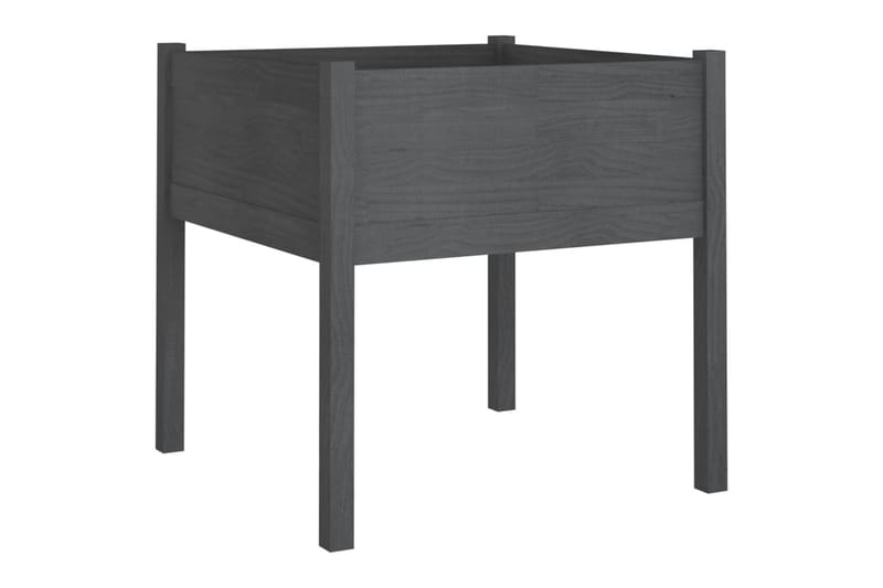 Plantekasse grå 70x70x70 cm heltre furu - Grå - Hagemøbler - Øvrig utendørs - Tilbehør utendørs - Hagekrukker