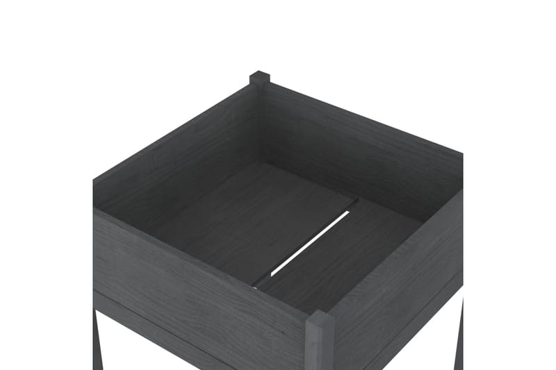 Plantekasse grå 70x70x70 cm heltre furu - Grå - Hagemøbler - Øvrig utendørs - Tilbehør utendørs - Hagekrukker