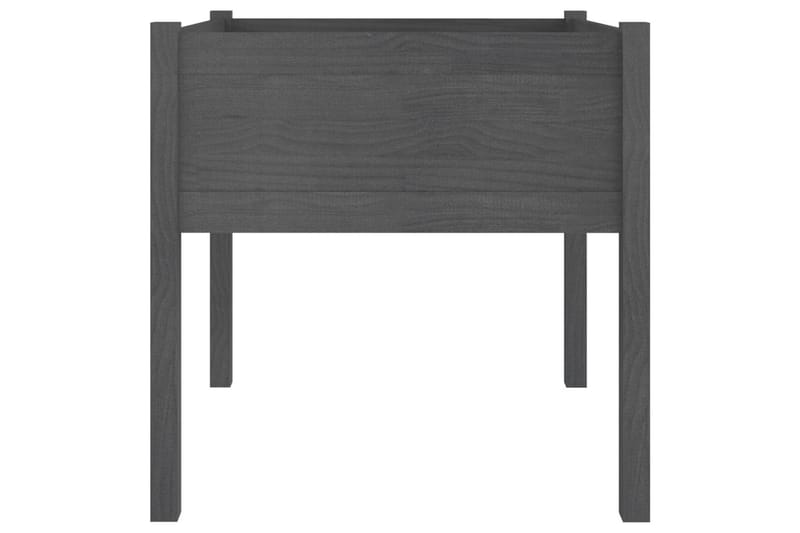 Plantekasse grå 70x70x70 cm heltre furu - Grå - Hagemøbler - Øvrig utendørs - Tilbehør utendørs - Hagekrukker