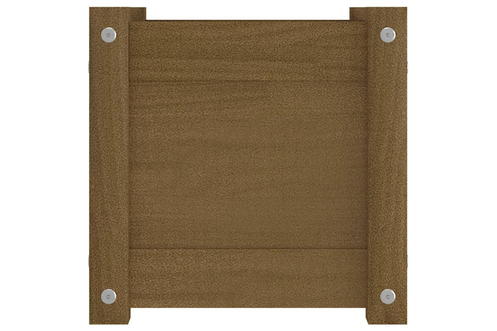 Plantekasse honningbrun 31x31x31 cm heltre furu - Brun - Hagemøbler - Øvrig utendørs - Tilbehør utendørs - Hagekrukker