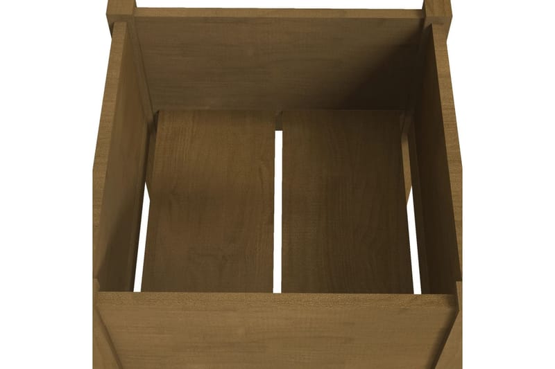 Plantekasse honningbrun 40x40x70 cm heltre furu - Brun - Hagemøbler - Øvrig utendørs - Tilbehør utendørs - Hagekrukker