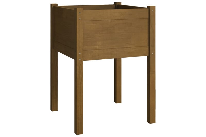 Plantekasse honningbrun 50x50x70 cm heltre furu - Brun - Hagemøbler - Øvrig utendørs - Tilbehør utendørs - Hagekrukker
