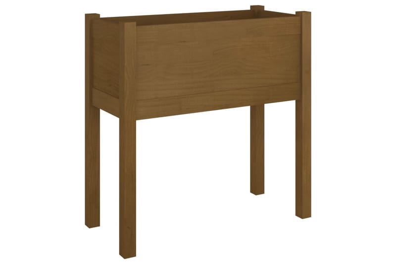 Plantekasse honningbrun 70x31x70 cm heltre furu - Brun - Hagemøbler - Øvrig utendørs - Tilbehør utendørs - Hagekrukker