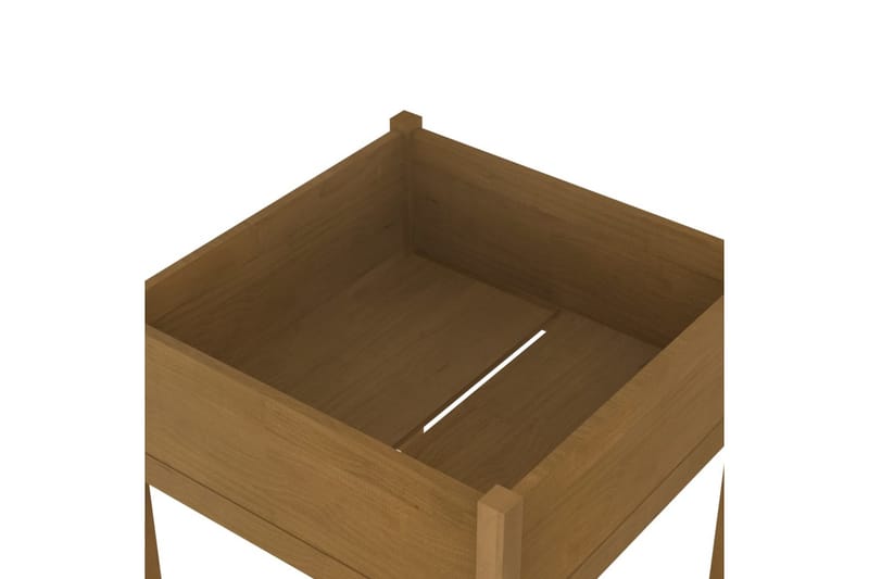 Plantekasse honningbrun 70x70x70 cm heltre furu - Brun - Hagemøbler - Øvrig utendørs - Tilbehør utendørs - Hagekrukker