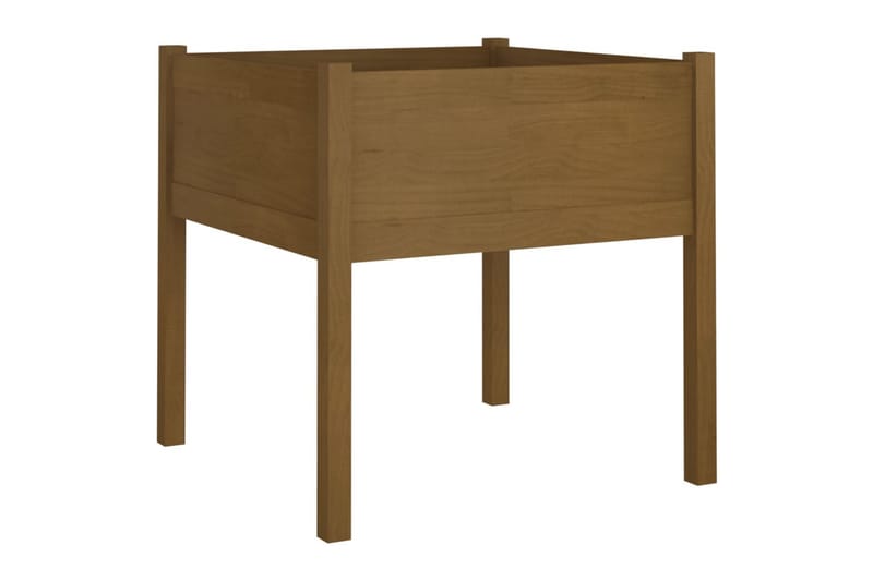 Plantekasse honningbrun 70x70x70 cm heltre furu - Brun - Hagemøbler - Øvrig utendørs - Tilbehør utendørs - Hagekrukker