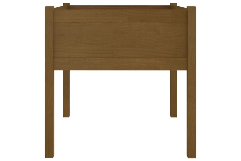 Plantekasse honningbrun 70x70x70 cm heltre furu - Brun - Hagemøbler - Øvrig utendørs - Tilbehør utendørs - Hagekrukker