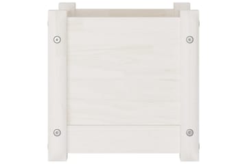 Plantekasse hvit 31x31x31 cm heltre furu - Hvit - Hagemøbler - Øvrig utendørs - Tilbehør utendørs - Hagekrukker