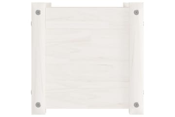 Plantekasse hvit 31x31x31 cm heltre furu - Hvit - Hagemøbler - Øvrig utendørs - Tilbehør utendørs - Hagekrukker