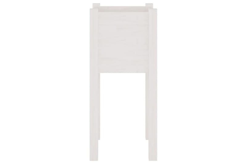 Plantekasse hvit 31x31x70 cm heltre furu - Hvit - Hagemøbler - Øvrig utendørs - Tilbehør utendørs - Hagekrukker