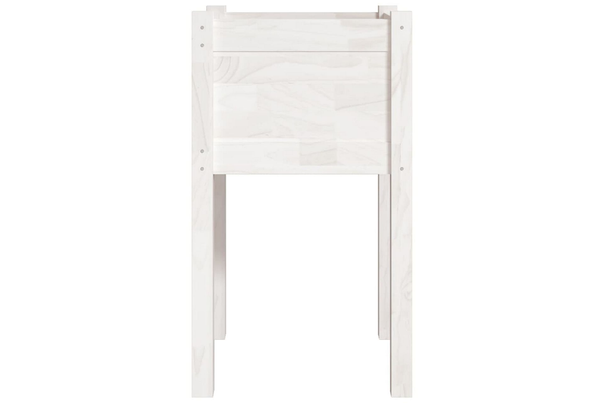 Plantekasse hvit 40x40x70 cm heltre furu - Hvit - Hagemøbler - Øvrig utendørs - Tilbehør utendørs - Hagekrukker