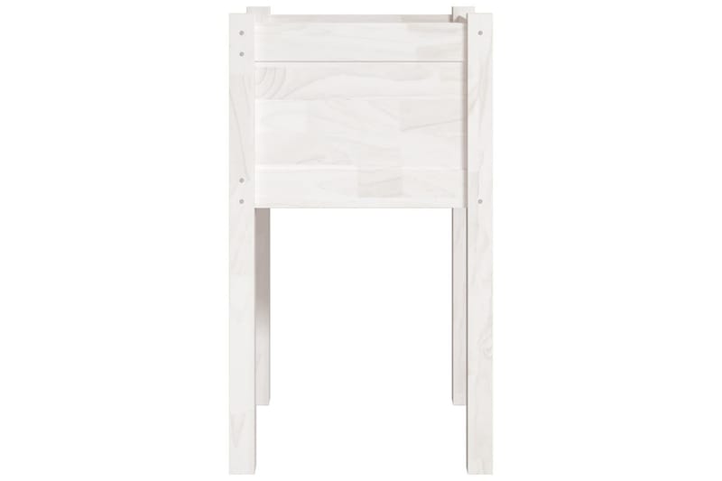 Plantekasse hvit 40x40x70 cm heltre furu - Hvit - Hagemøbler - Øvrig utendørs - Tilbehør utendørs - Hagekrukker