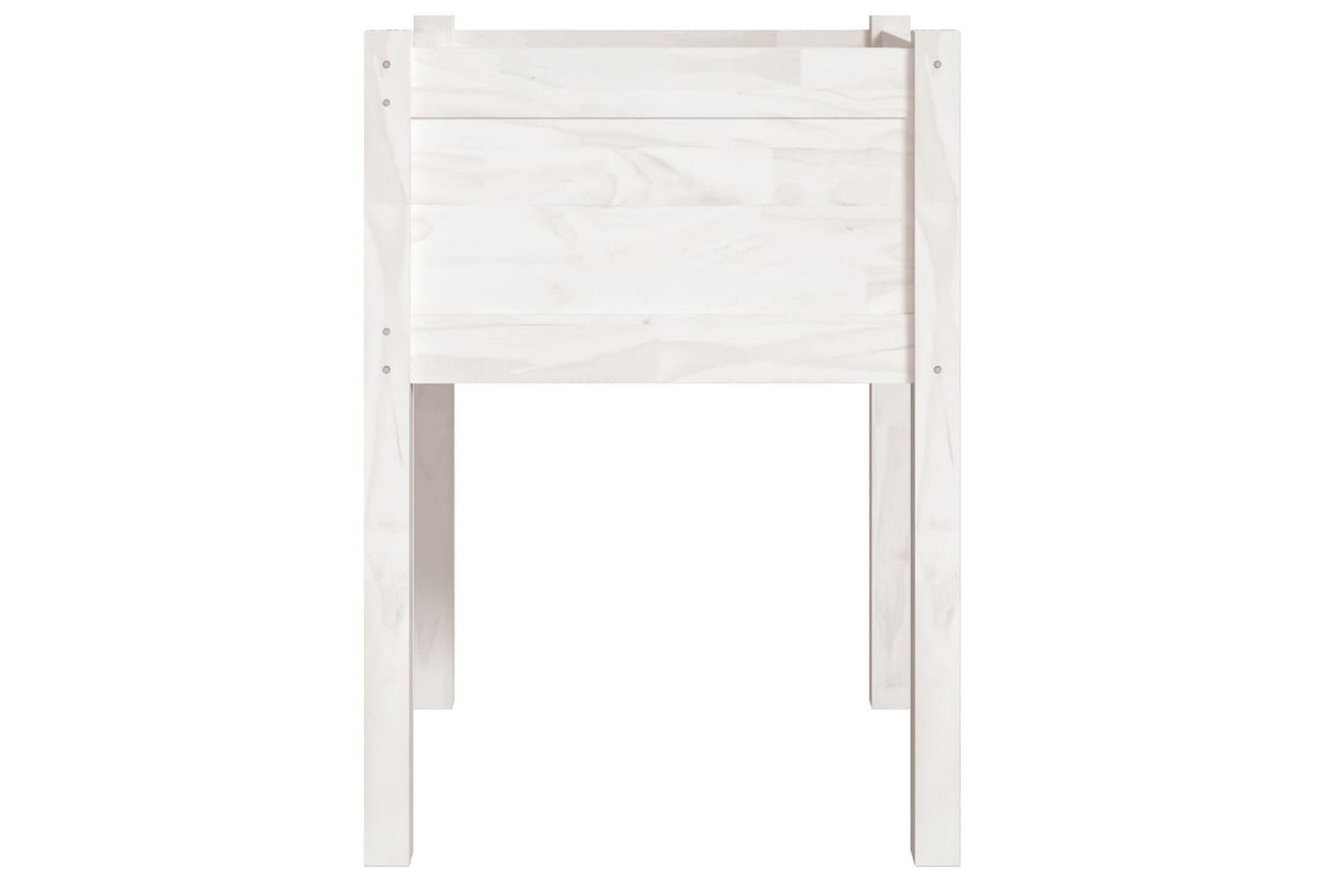 Plantekasse hvit 50x50x70 cm heltre furu - Hvit - Hagemøbler - Øvrig utendørs - Tilbehør utendørs - Hagekrukker
