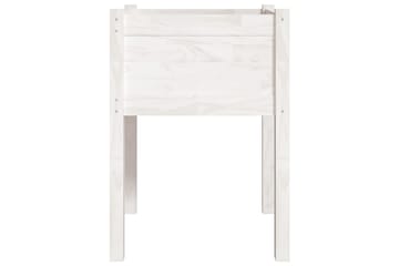 Plantekasse hvit 50x50x70 cm heltre furu - Hvit - Hagemøbler - Øvrig utendørs - Tilbehør utendørs - Hagekrukker