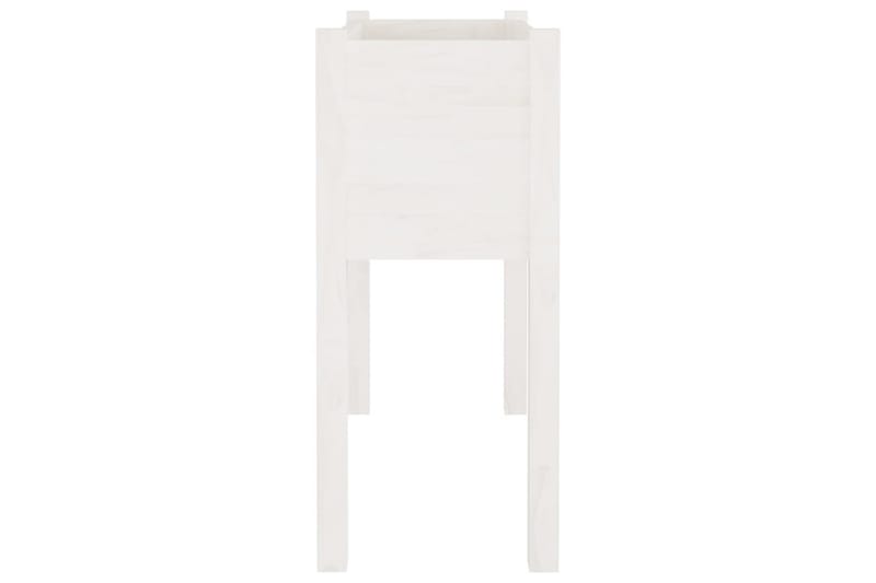 Plantekasse hvit 70x31x70 cm heltre furu - Hvit - Hagemøbler - Øvrig utendørs - Tilbehør utendørs - Hagekrukker
