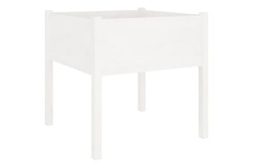 Plantekasse hvit 70x70x70 cm heltre furu - Hvit - Hagemøbler - Øvrig utendørs - Tilbehør utendørs - Hagekrukker