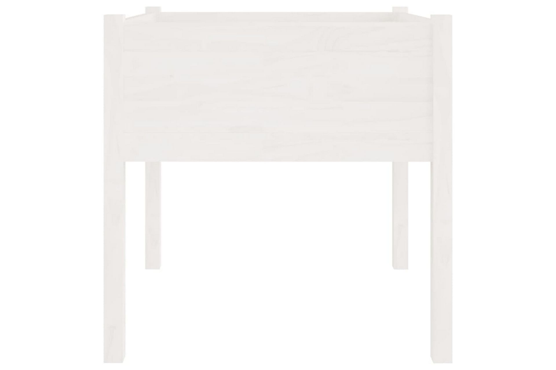 Plantekasse hvit 70x70x70 cm heltre furu - Hvit - Hagemøbler - Øvrig utendørs - Tilbehør utendørs - Hagekrukker