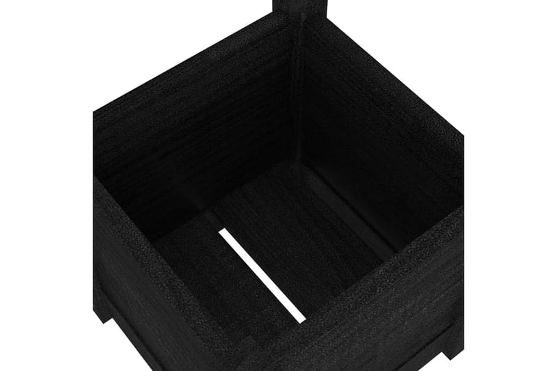 Plantekasse svart 31x31x31 cm heltre furu - Svart - Hagemøbler - Øvrig utendørs - Tilbehør utendørs - Hagekrukker