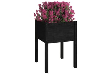 Plantekasse svart 50x50x70 cm heltre furu - Svart - Hagemøbler - Øvrig utendørs - Tilbehør utendørs - Hagekrukker