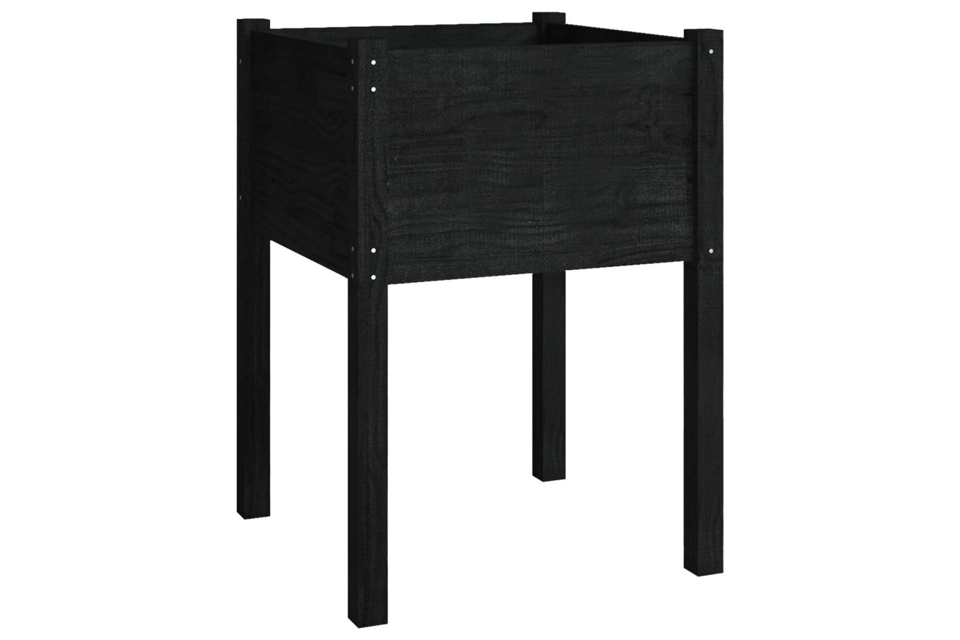 Plantekasse svart 50x50x70 cm heltre furu - Svart - Hagemøbler - Øvrig utendørs - Tilbehør utendørs - Hagekrukker
