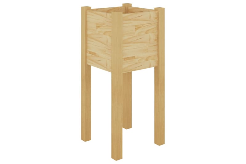 Plantekasser 2 stk 31x31x70 cm heltre furu - Brun - Hagemøbler - Øvrig utendørs - Tilbehør utendørs - Hagekrukker