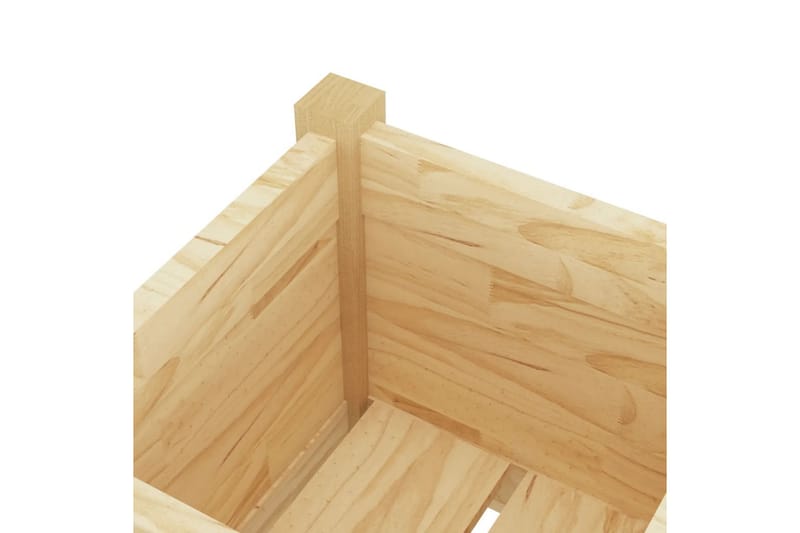 Plantekasser 2 stk 31x31x70 cm heltre furu - Brun - Hagemøbler - Øvrig utendørs - Tilbehør utendørs - Hagekrukker