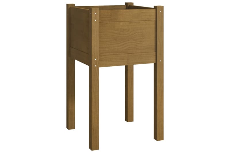 Plantekasser 2 stk 40x40x70 cm heltre furu honningbrun - Brun - Blomsterkasser - Hagekrukker