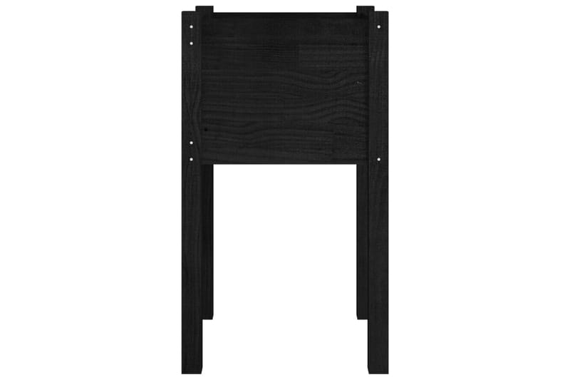 Plantekasser 2 stk 40x40x70 cm heltre furu svart - Svart - Hagemøbler - Øvrig utendørs - Tilbehør utendørs - Hagekrukker