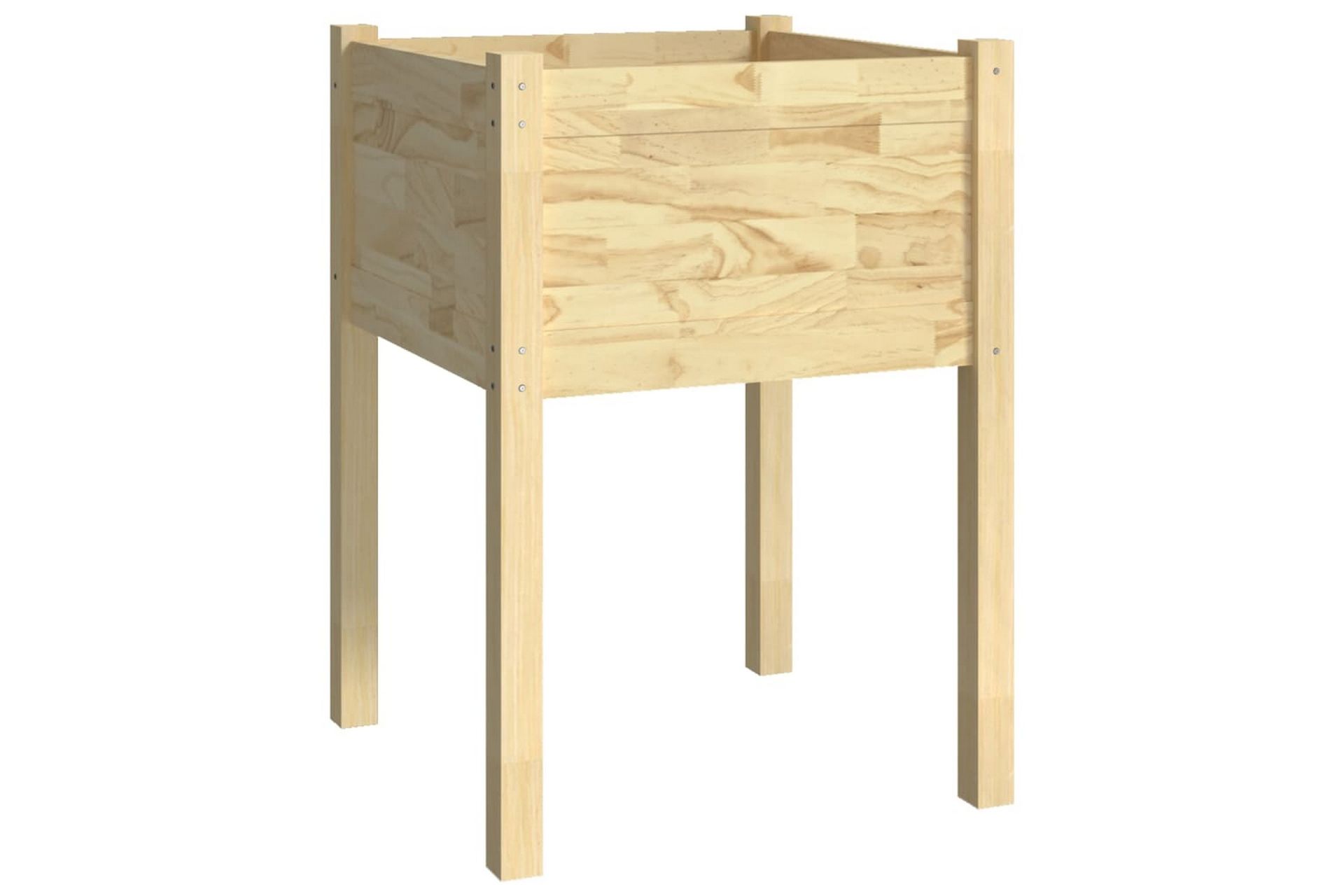 Plantekasser 2 stk 50x50x70 cm heltre furu - Brun - Hagemøbler - Øvrig utendørs - Tilbehør utendørs - Hagekrukker