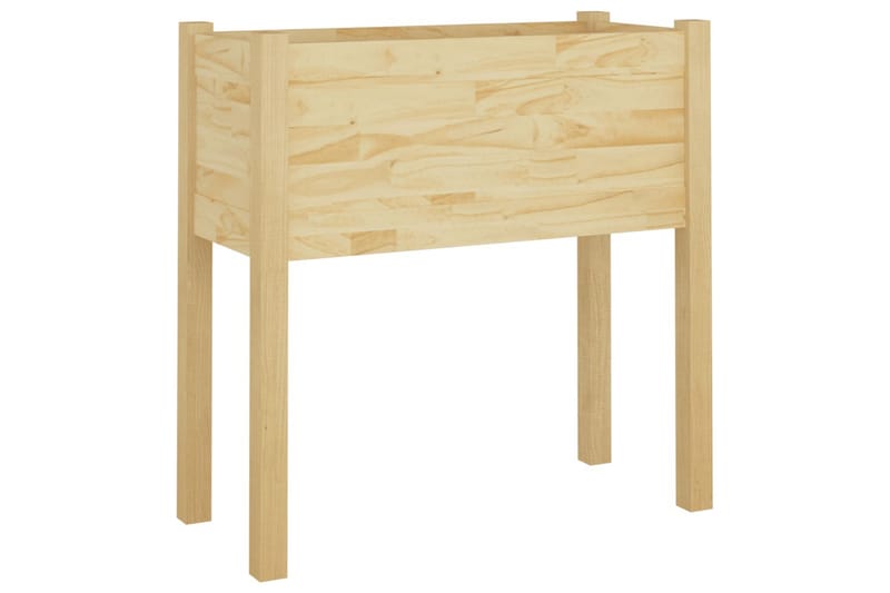 Plantekasser 2 stk 70x31x70 cm heltre furu - Brun - Blomsterkasser - Hagekrukker