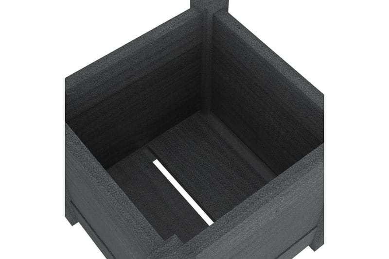 Plantekasser 2 stk grå 31x31x31 cm heltre furu - Grå - Hagemøbler - Øvrig utendørs - Tilbehør utendørs - Hagekrukker