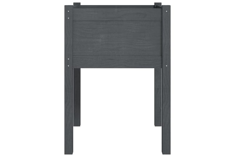 Plantekasser 2 stk grå 50x50x70 cm heltre furu - Grå - Hagemøbler - Øvrig utendørs - Tilbehør utendørs - Hagekrukker