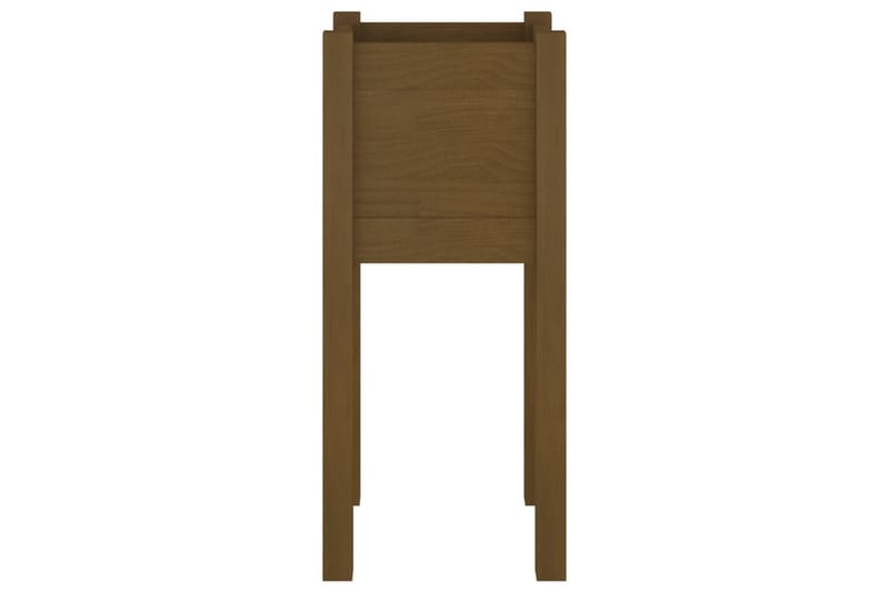 Plantekasser 2 stk honningbrun 31x31x70 cm heltre furu - Brun - Blomsterkasser - Hagekrukker