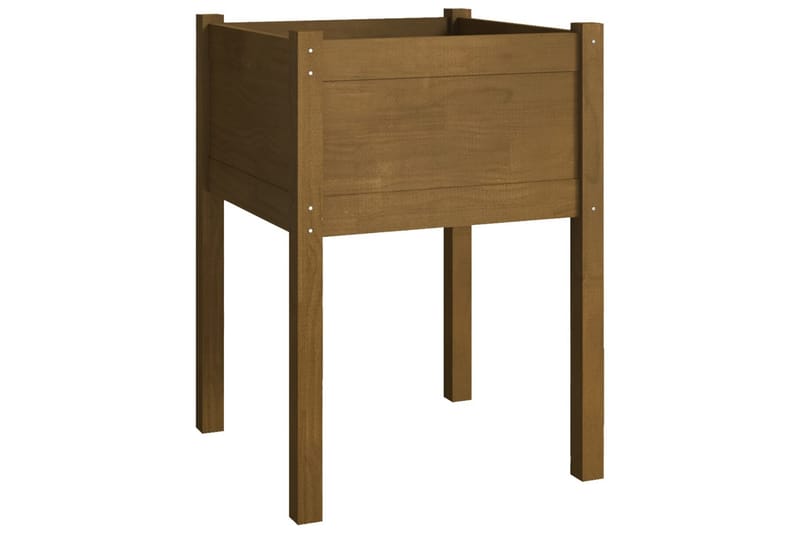 Plantekasser 2 stk honningbrun 50x50x70 cm heltre furu - Brun - Hagemøbler - Øvrig utendørs - Tilbehør utendørs - Hagekrukker