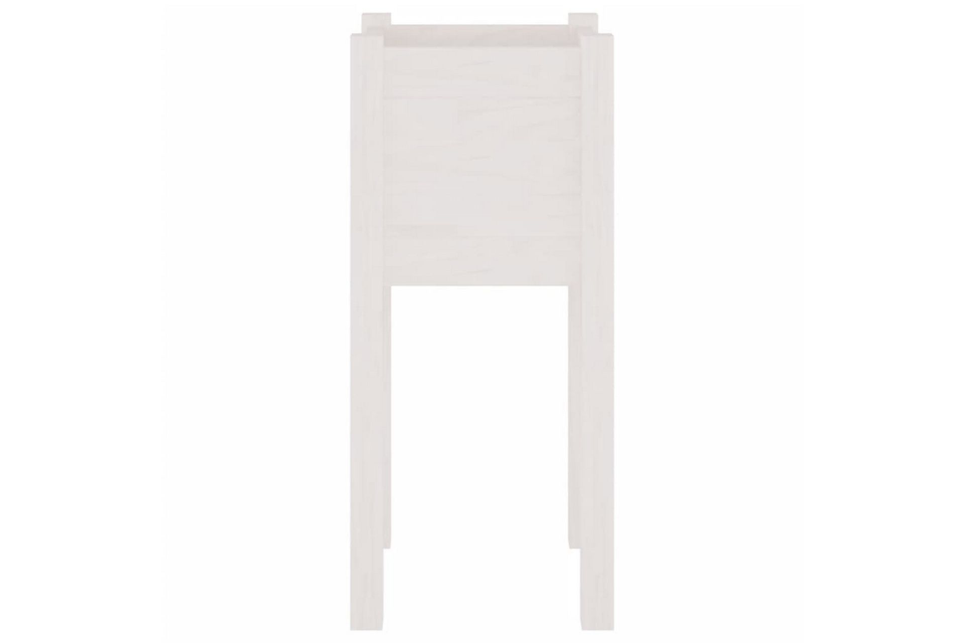 Plantekasser 2 stk hvit 31x31x70 cm heltre furu - Hvit - Hagemøbler - Øvrig utendørs - Tilbehør utendørs - Hagekrukker